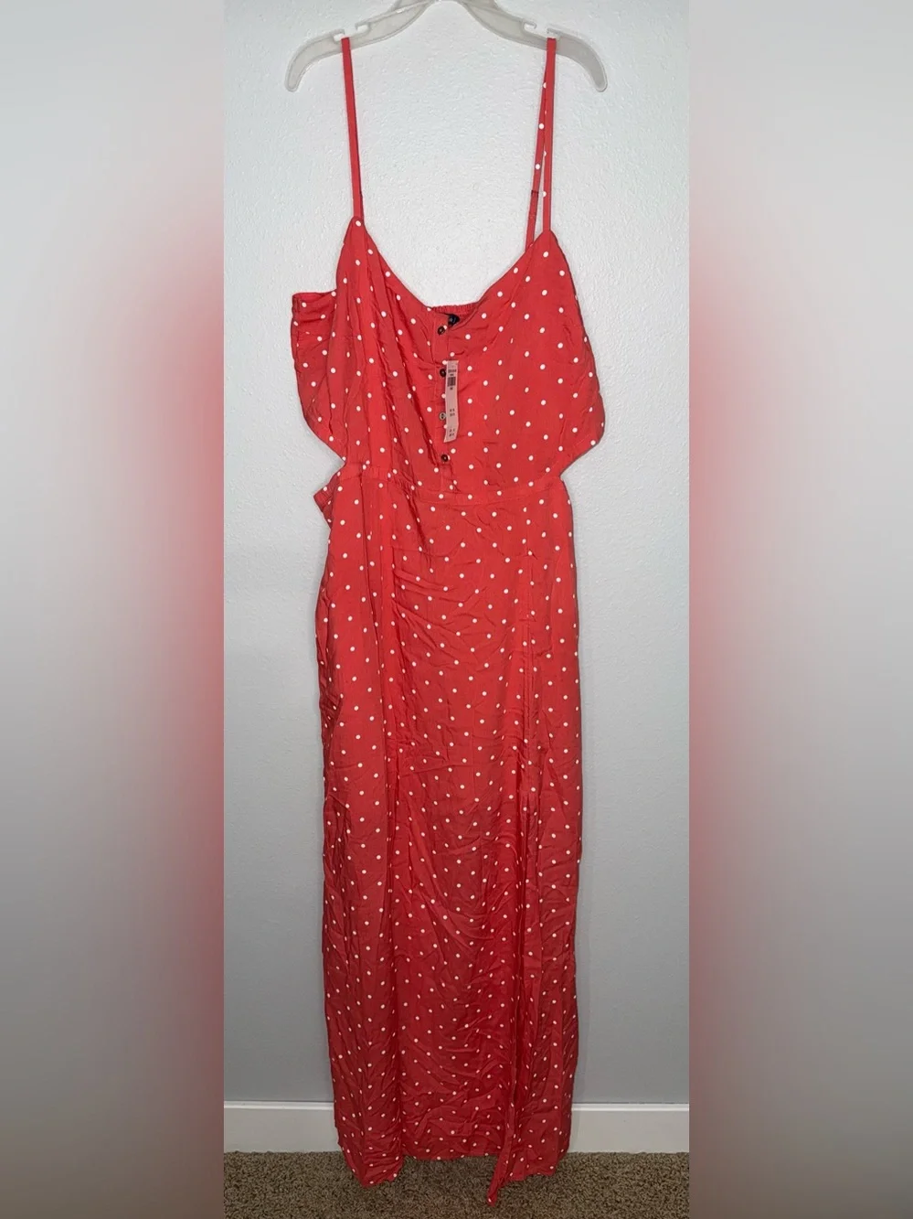 NWT Abercrombie maxi dress Coral Large